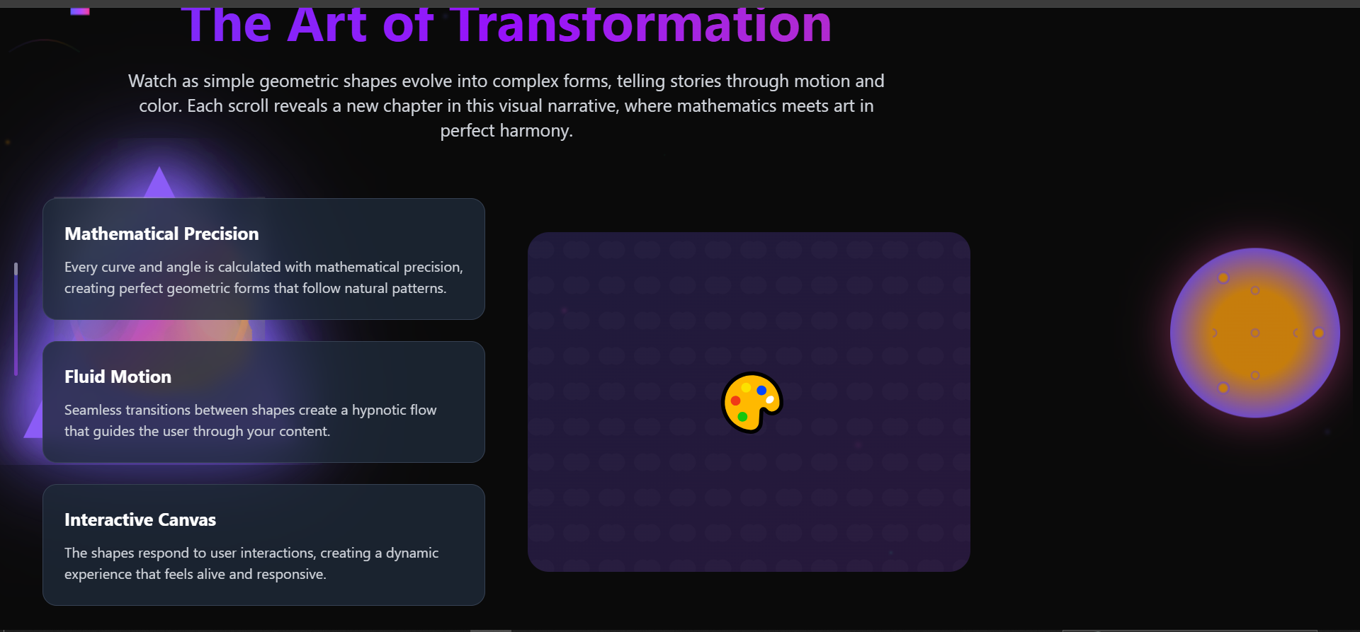 Interactive Shape Animations